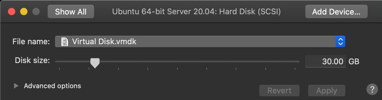 Figure 1.6 – Customizing the VM disk size