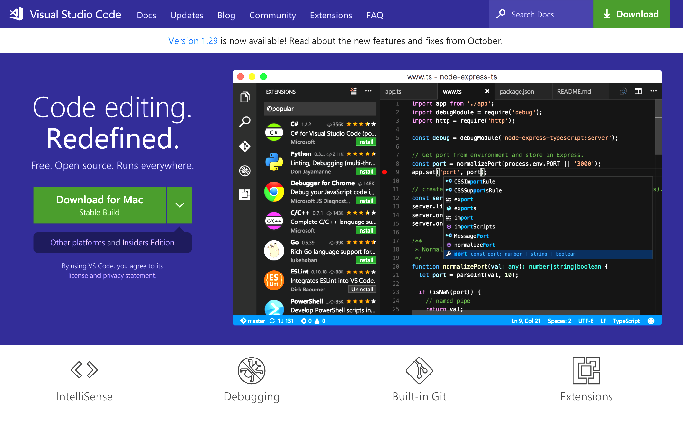 Visual Studio Code | Hands-On RESTful Web Services with TypeScript 3