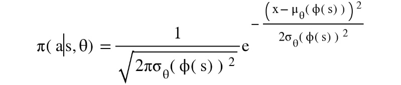 Figure 1.25: A Gaussian policy