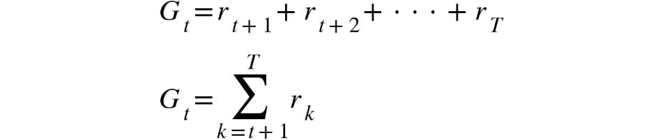 Figure 1.30: Expression for a return from timestep t