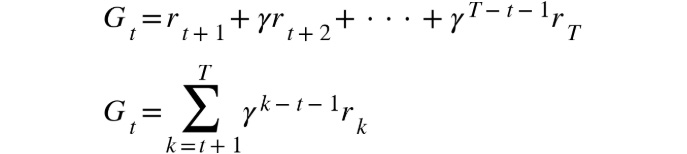 Figure 1.31: Expression for the discounted return from timestep t