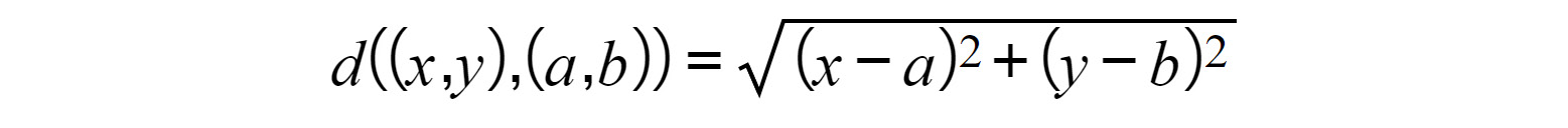 Figure 1.13: Euclidean distance formula
