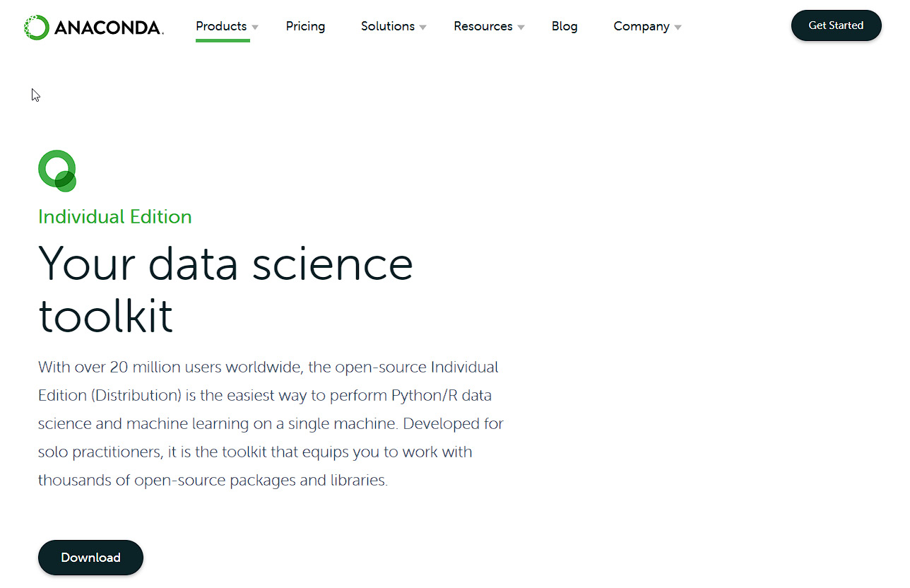 Figure 0.1: Anaconda Website
