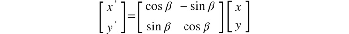 Figure 2.11: Representing x’ and y’ using the matrix equation
