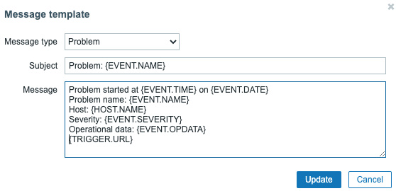 Figure 3.26 – Custom email media type message