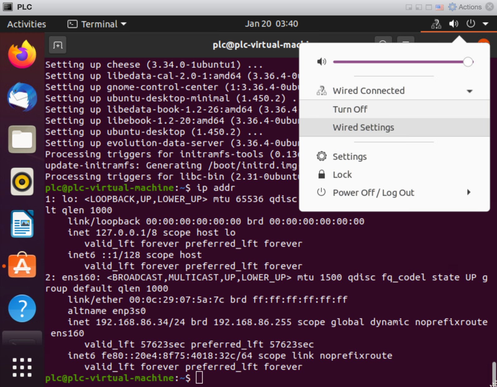 Figure 1.34 – Network settings
