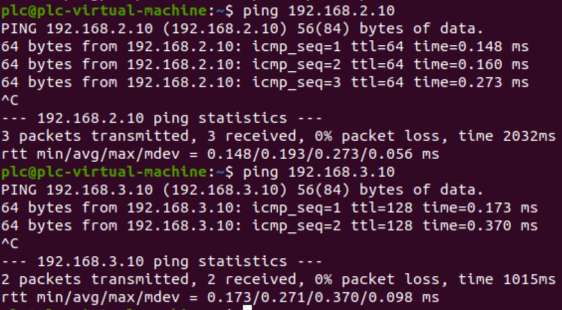 Figure 1.39 – Checking communication between VMs
