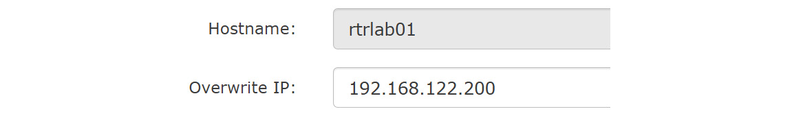 Figure 12.13 – Changing the device's name and adding an "Overwrite IP" in LibreNMS