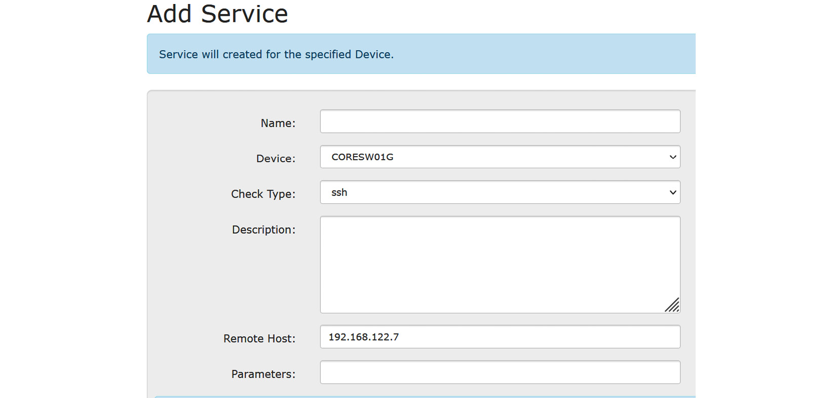 Figure 12.19 – Monitoring a basic service in LibreNMS
