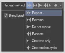 Figure 2.13 – The repeat methods you can choose from  