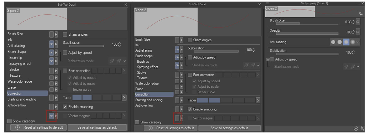 Figure 2.24 – We just hid Vector magnet from the Tool property window  