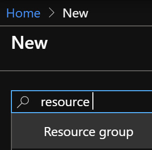 Figure 2.2 – Choose Resource group from the search list