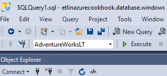 Figure 2.32 – SSMS AdventureWorksLT database context