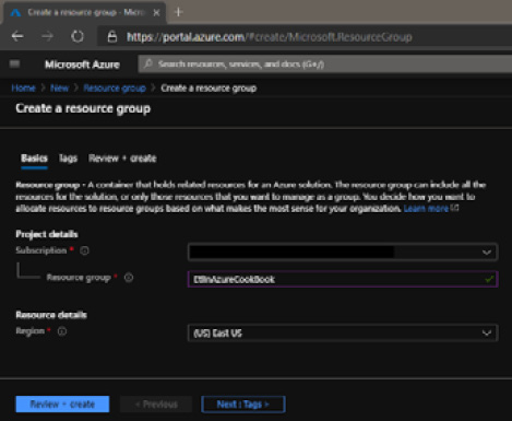 Figure 2.4 – New resource group properties