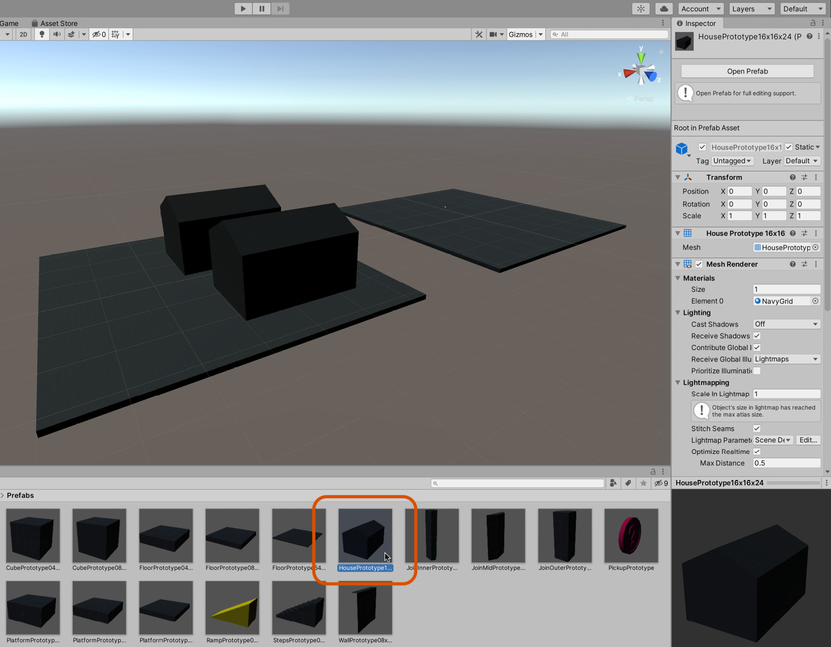 Figure 1.25 – Adding house props to the scene