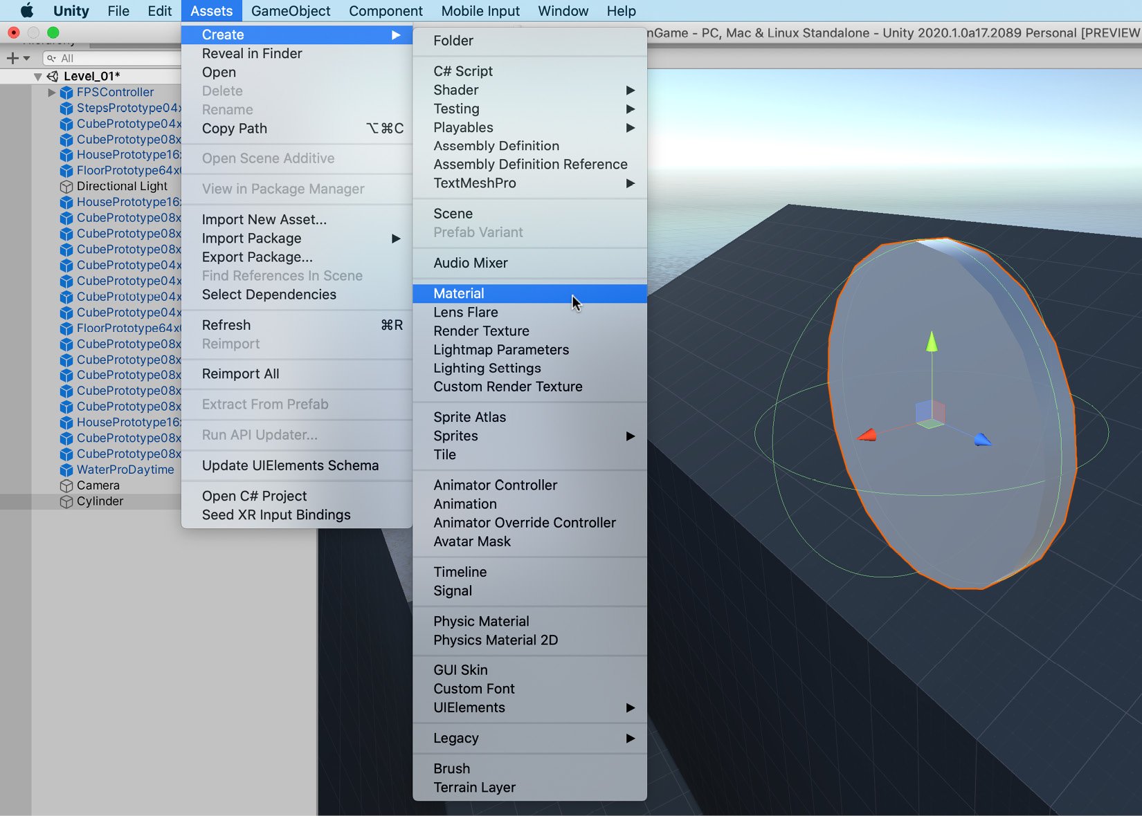 Figure 2.2 – Creating a Material
