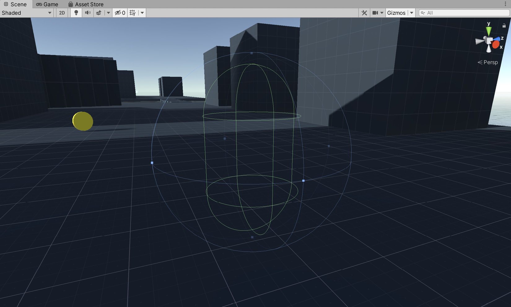 Figure 2.14 – The Character Controller component features a collider to approximate the player's body
