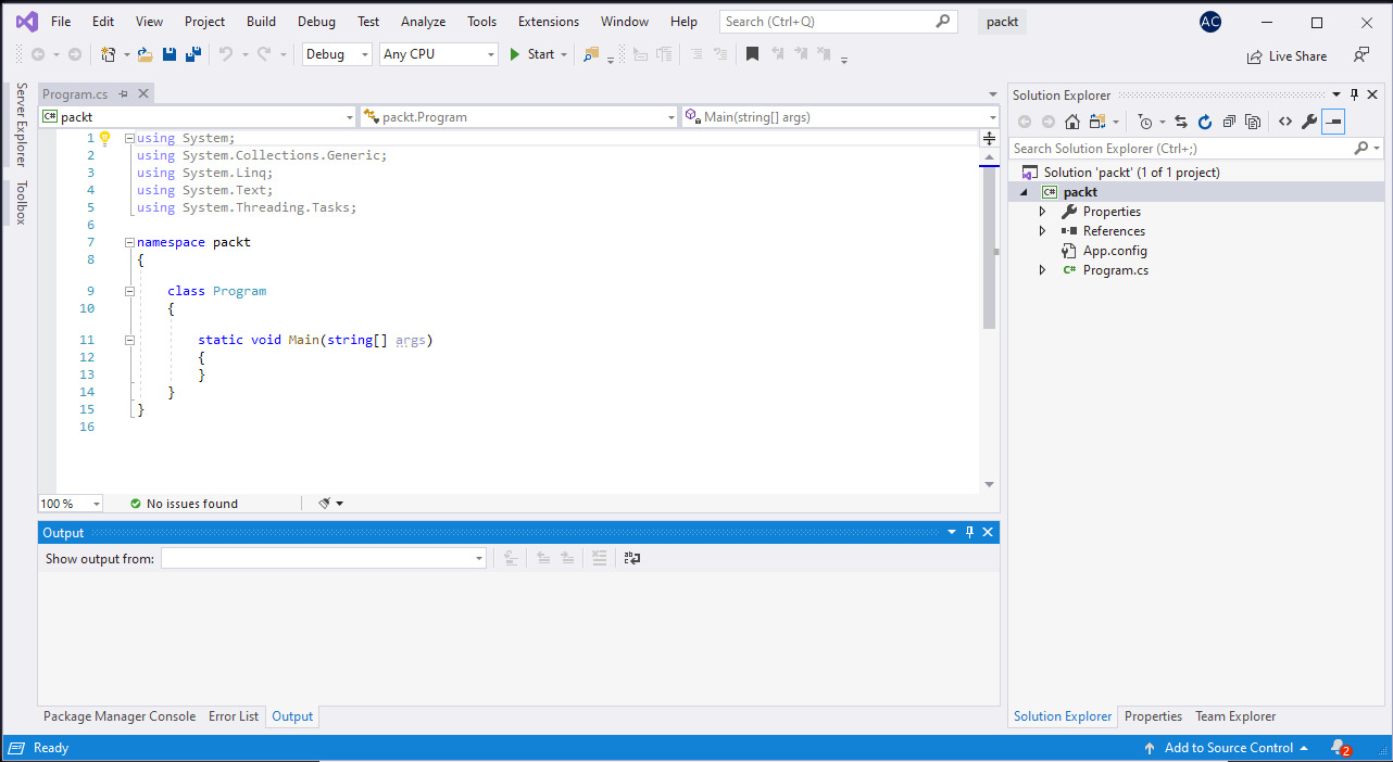 Figure 1.2 – VS 2019 Community – Windows
