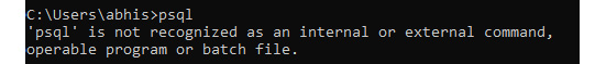 Figure 0.7: Error – Path Variable Not Set