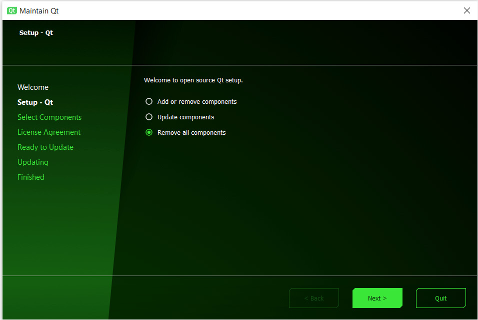 Figure 1.13 – The Remove option in the Maintenance Tool
