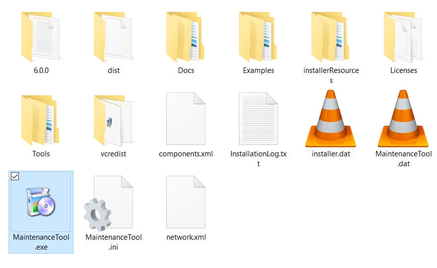 Figure 1.4 – The Maintenance Tool inside the installed folder
