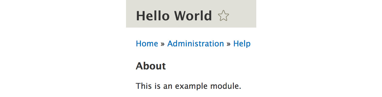 Figure 2.1: Hello World example module
