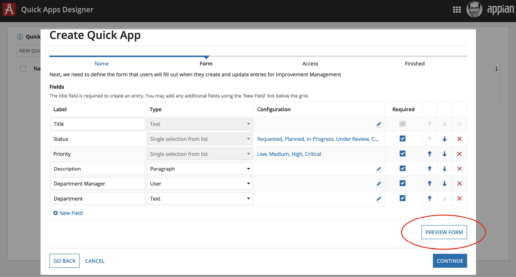 Figure 1.17 – All fields added
