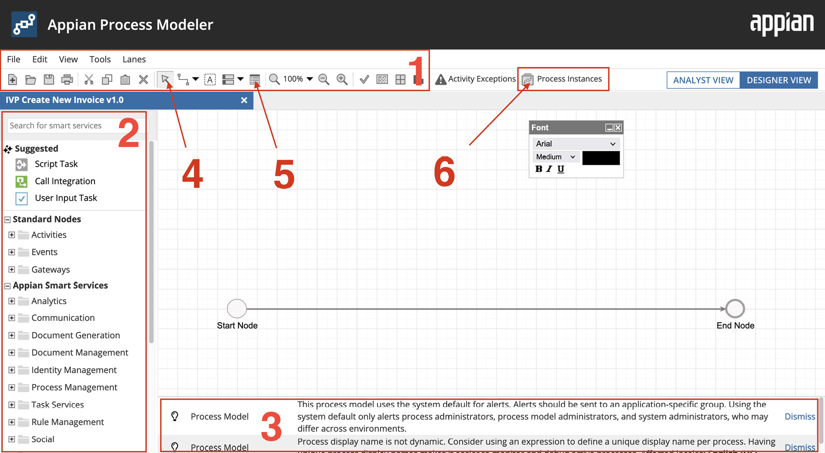 Figure 10.1 – Appian Process Modeler