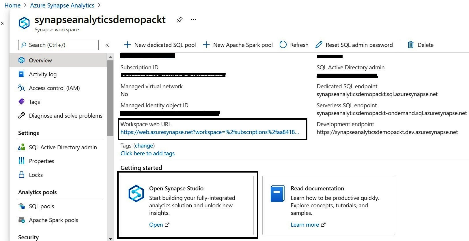 Getting Started - Synapse