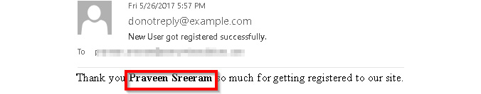 Customizing the email notification