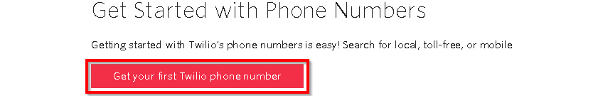 Activating the number using Twilio