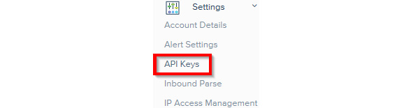 Generating the API keys