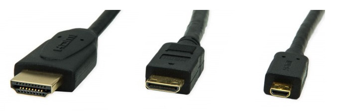 Figure 17: HDMI, mini-HDMI, and micro-HDMI ports
