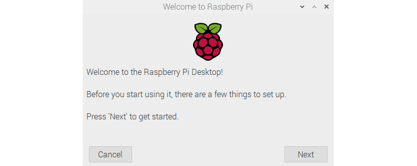 Figure 31: Welcome window on Raspbian
