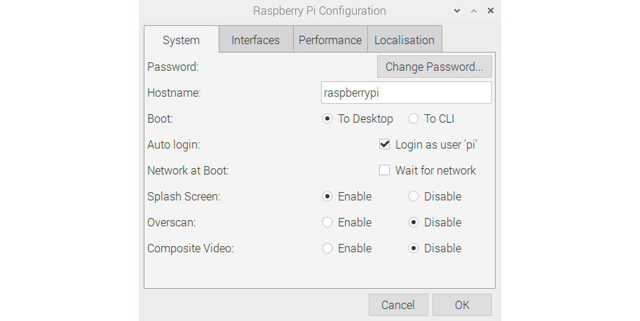 Figure 40: Configuring the system
