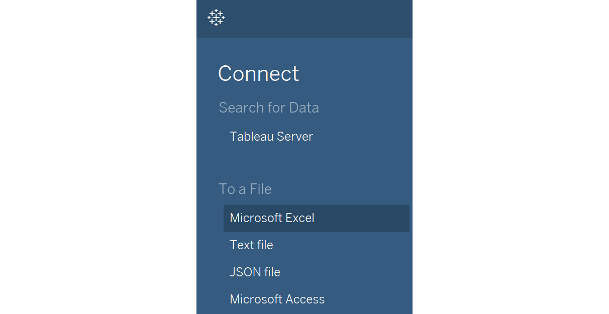 Figure 2.2: Connecting to Microsoft Excel
