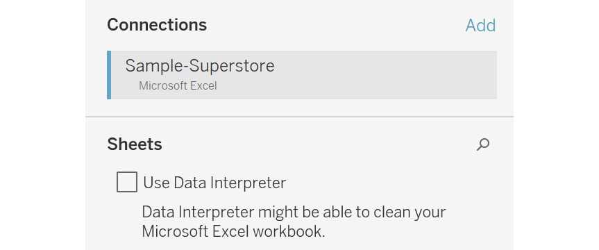 Figure 2.36: Enabling Data Interpreter
