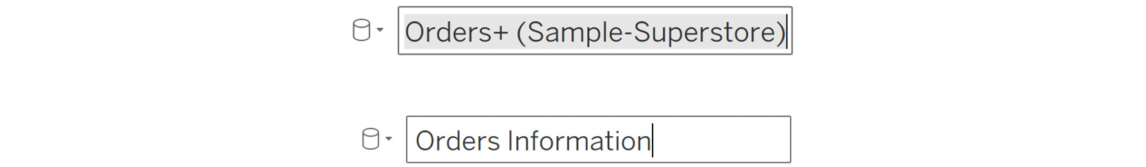 Figure 2.38: Renaming a data source
