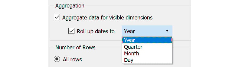 Figure 2.47: Transforming the data aggregation level
