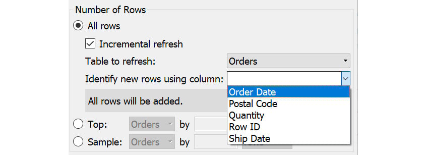 Figure 2.49: Identifying the column for performing refresh
