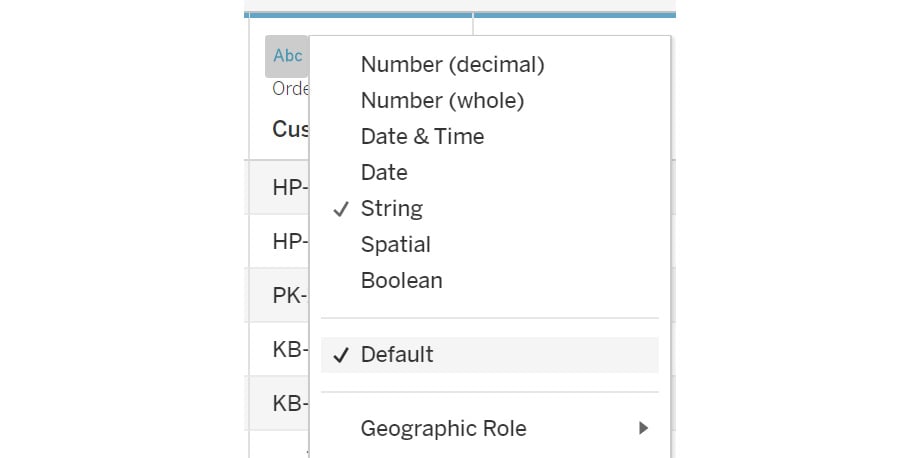 Figure 2.58: Data type change options
