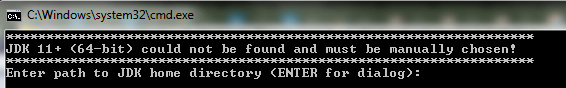 Figure 1.4 – Missing JDK error
