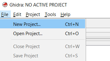 Figure 1.5 – Creating a new Ghidra project
