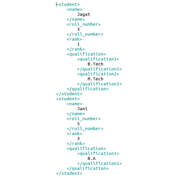 Figure 2.3: Semi-structured data
