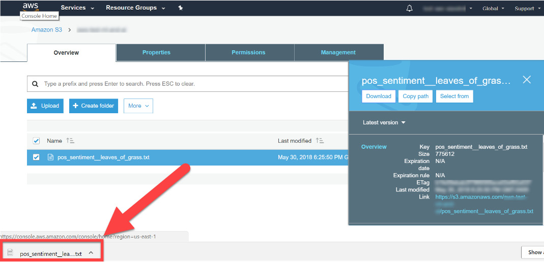 Figure 1.22: Downloading the file to export
