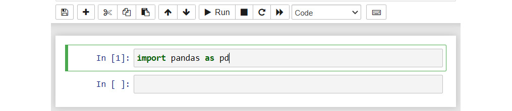 Figure 1.3 – Importing the pandas library
