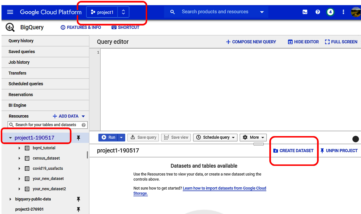 Figure 1.14 – BigQuery and the data warehouse query portal
