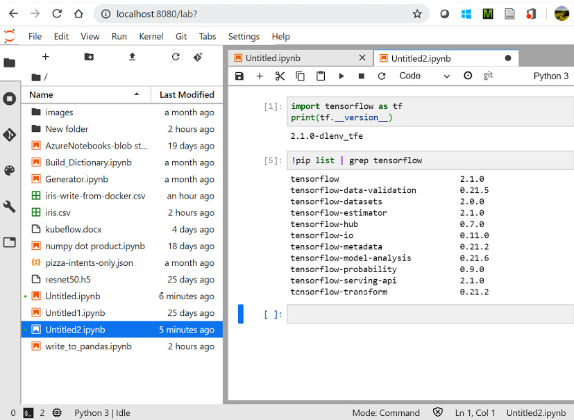 Figure 1.2 – Google Cloud AI Platform JupyterLab environment
