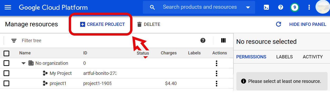 Figure 1.4 – Creating a new project
