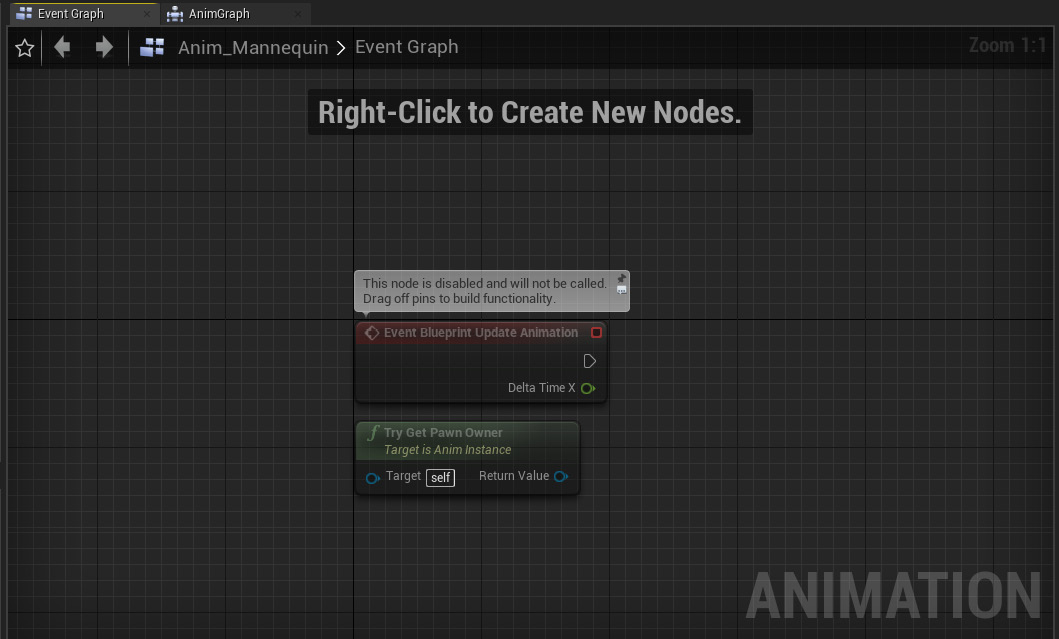 Figure 2.22: Animation Event Graph
